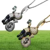 Collana di design di lusso Gioielli hip-hop da uomo Ciondolo ghiacciato con diamanti bling Borsa per soldi Charms Catena d'oro Grandi pendenti Moda Stat7052278