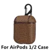 Designer Luxury Pu Leather Case for Airpods Pro Cases Protective Cover Hook Clasp Keychain Anti Lost Fashion Earphone Shell