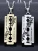 Dongsheng Music Band Judas Priest Necklace Razor Blade Shape Pendant Fashion Link Chain Necklaces Friendship Gift Jewelry Chains1656124