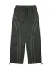 Pantaloni da uomo HOUZHOU Pantaloni cargo larghi a gamba larga da uomo Pantaloni cargo grigi oversize da uomo Pantaloni sportivi casual larghi streetwear Hip Hop 231211