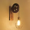 Wall Lamp American Country Industrial Style Retro Creative smides järnskiva Personlig restaurang Corri