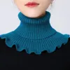 Scarves Autumn And Winter Neck Scarf For Women To Protect Cervical Vertebra Warm Set Decorative Knitted Sweater High Collar