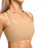 Shapers pour femmes Couleur unie Halter Cou Yoga Sports Soutien-gorge Courir Antichoc Innerwear Soutien-gorge léger Vêtements d'entraînement sexy pour femmes