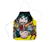 Cloocl karikatür anime mutfak önlük 3d basılı kahramanım akademisi midoriya izuku polyester bel fırın önlükleri ev temizliği to7357790