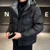 Dunkelgestreifte Daunenjacke für Herren, Entendaunen, Winter, neue, verdickte, lässige, warme Herrenjacke, Daunenjacke