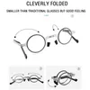 Sunglasses Portable Folding Presbyopia Glasses Unisex Men Anti Blue Light Farsighted Reading Eyewear Optical Eyeglasses Diopter With Box