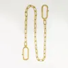Accesorios de bolso correa de hombro de Metal de color dorado cadena de malla doble Clip bolso de axila para mujer cadena cruzada 2903