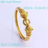 Fansheng hoge hoeveelheid charme Leopard bangle 24 k Solid Yellow Gold GF armbanden voor vrouwen mannen sieraden Afrikaanse Ethiopische gift297T