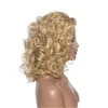 Cosplay Wigs European och American Short Women's Wig African Fashion Curly Hair Chemical Fiber High Temperatur Silk Full Head Cover 231211