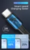 3A Typ C Micro USB geflochtene Legierungskabel Langlebiges Hochgeschwindigkeits-Datenladen für Android-Handy 1 m 2 m 3 m