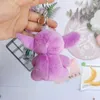 Encantadores animales de peluche llavero de felpa Super lindo púrpura Koala Plushie colgante llaveros dibujos animados animación colgante muñeca de trapo llavero figura