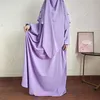 Vêtements ethniques Ramadan Robe de prière 2 pièces Ensemble Femmes musulmanes Manches chauve-souris Abaya DressTwo Couches Khimar Hijab Écharpe Islamique Jilbab 231208