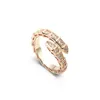 serpentin ring twisted rings size 8 ring snake gold plated serpentine jewelry 18K gold plated rings exquisite charm lover jewlry Rings set gift 1