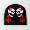 Beanie/skalle kepsar estetik mode mössa hip hip hop gothic stickning cap män kvinnor hatt vinter varm ansikte hatt y2k streetwear vintage punk harajuku