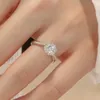 Wedding Rings 0.51CT Engagement Rings for Women D Color Sparkling Lab Diamond Fine Jewelry S925 Silver Rings Original Certified 231208