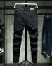 Herrbyxor vinter sammet förtjockad jeans män regnbåge fläckig färg prickade broderier dubbel lager innerhål hög elastiska smala passformar j231208