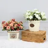 Fleurs décoratives pivoine artificielle Rose Bouquet de soie pour la décoration intérieure Vase décoration de mariage centres de Table en plein air fausse fleur florale