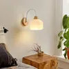 Wandlamp Moderne Japanse Stijl Slaapkamer Nachtkastje Creatieve Originele Houten Studie Gang Achtergrond Decoratief Licht