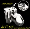 Ultimo design 316 acciaio inossidabile metallo HTV5 fare clic su blocco dispositivo di castità maschile gabbia per pene anello per pene cintura fetish giocattoli adulti del sesso A5505021441