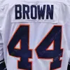 2020 NEW NCAA SYRACUSE ORANGE JERSEYS 44 JIM BROWN COLLEGE 축구 저지 화이트 사이즈 청소년 성인 모두 스티치