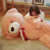 Pluszowe lalki 100120 cm Giant Bear Doll Soft Schled Animal Teddy Toys Boy Girls Valentine Lover Prezent urodzinowy 231211