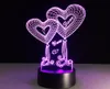 décorations de mariage je t'aime lampe LED 3D veilleuse lampe de table de bureau lampe d'illusion 3D visualisation veilleuse alimentée par USB 3250326