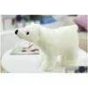 Plushowe zwierzęta 20/25/35/45 cm Super urocza rodzina niedźwiedzia polarnego umieszczająca prezent zabawki dla dzieci M065 Q0727 Drop dostawa zabawki gi otxk6
