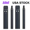 2 ml engångsvapspennor USA Stock tjock oljevape patroner E-cigaretter laddningsbara 350 mAh batteridenheter Visa fönster pods Startersatser förångare tom pod