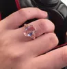 Wedding Rings BUY Rose Gold Color Big Crystal CZ Stone Ring For Women Unique Design Female Engagement Jewelry Gift Dropship6577501