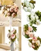 13 HeadsBouquet Artificial Flowers Silk Flower European Fall Vivid Peony Fake Leaf Wedding Home Party Decoration2704770