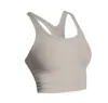 Canotta da donna nuova di marca per abito da yoga, reggiseno, top corto, canotta sportiva multicolore con spalline sportive di marca, casual senza maniche, senza schienale