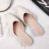 Kapcia pokrywa buty butów mokasyny damskie muły dla kobiet 2023 Niski letni płaski Rzym tkanina podstawowa gumowe slajdy pu