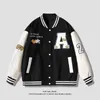 Kurtki męskie Hip Hop Baseball Coats Varsity Kurtka męska streetwear haftowane litery Bomber Harajuku luźne unisex