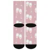 Women Socks Wine Glasses Stockings Ladies Love Soft Breathable Trendy Running Anti-Slip Pattern Gift