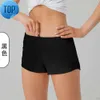 Respirável de secagem rápida esportes hotty quente shorts roupa interior feminina bolso cor sólida correndo calças fitness princesa sportswea