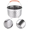 Cuiseur à riz en acier inoxydable, Double chaudière, panier de cuisson à la vapeur, grille de cuisson Anti-brûlure, égouttoir de fruits pour Pot, accessoires d'insertion