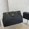 Bolso de mano de lujo para mujer, bolso con cadena de gran capacidad, cadena clásica de Metal dorado, mochila de un hombro de diseñador para exteriores, compras sencillas