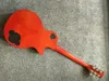 Anpassad elektrisk gitarr Vänster Cherry Explosion med Flame Top utan PickGuard Chrome Part Stock 258