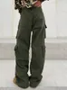 Damesbroek Spicy Girl Amerikaanse retro Multi-pocket werkkleding voor heren en legergroen Casual Eenvoudig woon-werkverkeer Jeugd