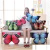 Fyllda plyschdjur Colorf Butterfly Pillow Livselike Throw Cushion Home Soffa Decoration Q0727 Drop Delivery Toys Toys Otrou