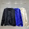 Pull de luxe de haute qualité pour hommes Automne Hiver Jacquard tricoté Pull noir Slim Fit Pull à capuche Pull en tricot Pull personnalisé F1223