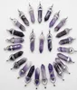 24PCS Kamień naturalny Lapis Lazuli Ametysts Crystal Agates Filar Wiselant do DIY Biżuteria Making Naszyjniki Akcesoria 2107205451481