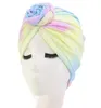Womens Boho Spiral Knutted Turban Hat Stretch Neon Tiedye Chemo Cap Headwrap13973319