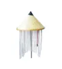 Accessoires voor Cosplay Organisatie Chapeau En Bambou Koeliehoed Strohoeden Kegel Bamboe Zonnehoed Dragen van een bell4821749