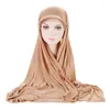 Sciarpe Cappello da baseball Berretto Scialle Hijab Bandana istantanea Turbante Donna pronta da indossare Sciarpa in 2 pezzi con protezione solare