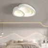 Lustres haute résolution chambre à coucher à spectre complet moderne minimaliste créatif ondulation de l'eau lampe de plafond ronde luminaire de pièce