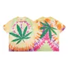 Designer's New Gall23SS Vintage Tie Dye Wash Eye Print Loose Casual Short Sleeve T-shirt för män och kvinnor somrar-XL