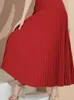 Casual Dresses SUSU Solid Pleated Hem Spaghetti Strap Formal Occasion Dress Elegant Midi Banquet Style Women Summer 2023 SU-A338