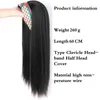 Cosplay perucas DIFEI sintético longo cabelo reto peruca diária desgaste mulher meia cabeça capa cabelo falso natural preto resistente ao calor 231211