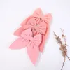 Hair Accessories 1 Pieces 6Inch Sweet Solid Bowknot Clips Gilrs Hairpins Ribbon Batterfly Barrettes Duck Bill Clip Baby